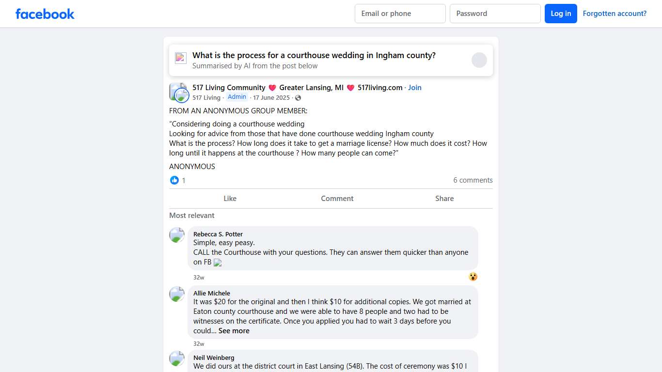 517 Living Community ❤️ Greater Lansing, MI ❤️ 517living.com FROM AN ANONYMOUS GROUP MEMBER: Facebook